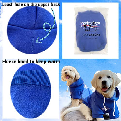 ChoChoCho Stylish Streetwear Blue Dog Sweatshirt Tracksuits, Cats Hoodies, Dog Outfit for Cat Puppy Small Medium (5XL) - color: Pawlenciaga, size: 5XL (Chest: 32.3''-36.6'' / Suggest: 89-139 lbs)