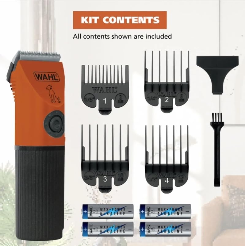 Wahl Touch-Up Dog Clippers & Hair Trimmer – Face, Paw, Ear & Body Dog Grooming Kit – Low Noise Cordless Battery Powered Pet Hair Clipper for Dogs & Cats Model - 3023889