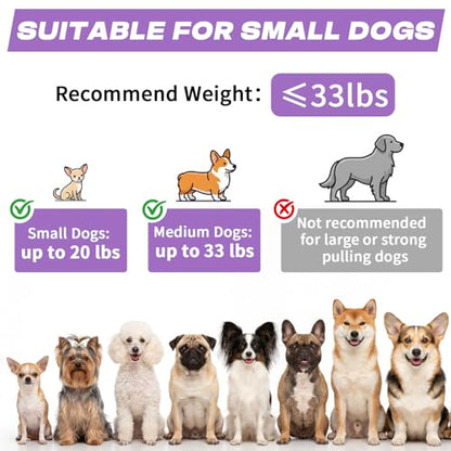Retractable Dog Leash with USB Rechargeable Flashlight for Night Walks, 16FT Automatic Telescopic Tractor Dog Leash for Small and Medium Dogs, Purple - color: Purple