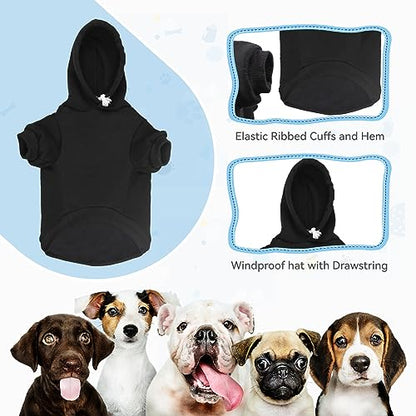 Dog Sweaters for Medium Dogs Security Dog Hoodie Pet Sweater Soft Brushed Fleece Clothes Pet Hoodie Sweatshirt with Pocket(M) - size: Medium