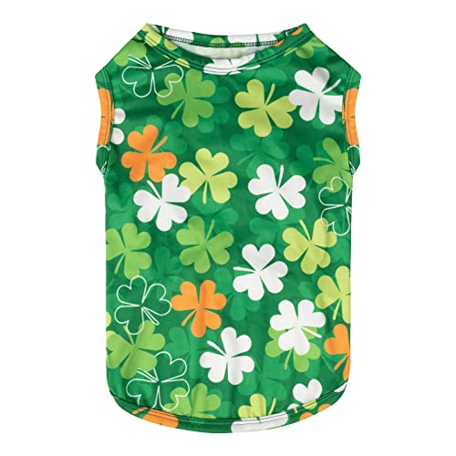 CuteBone Dog Shirts 2-Pack Soft Pet Clothes Breathable Summer Vest for Small Puppy and Stretchy Cat Apparel - color: Clovers&rabbits, size: Small
