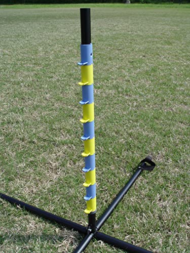 Agility Tire Jump - Double Walled Inflatale Tires with a Metal Frame Setup for Competition and Training - color: Purple-Orange