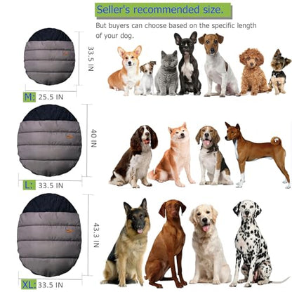 Portable Camping Travel Dog Bed, Waterproof Extra Large Camping Dog Bed/Mat, Rollable Portable Pet Dog Sleeping Bag - size: Medium