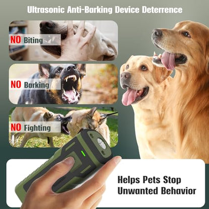 Dog Bark Deterrent Device Ultrasonic Anti-Barking Devices Up to 50FT Long Range & Rechargeable Dog Training Device Safe & Effective Portable Barking Control Devices for Dogs