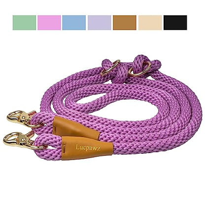 7FT Hands Free Dog Leash, Waist Dog Leash for Walking Running - color: Spring Crocus