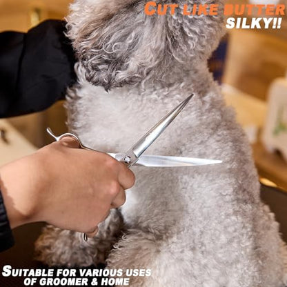 High-end Professional Dog Grooming Curved Scissors Pet Curved Shears 7.5 Inches Extremely Very Sharp Made Of Stainless Steel Alloy By Hand For Dog Cat Groomer - style: 7.5inch Curved Shears