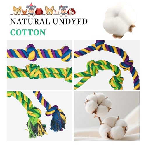 Dog Rope Toys for Large/Medium Aggressive Chewers, Tough Cotton Chew Toy, Tug of War Dog Pull Rope Teeth Cleaning (2 Pack-26.7Inch) - size: 2 Pack-26.7Inch