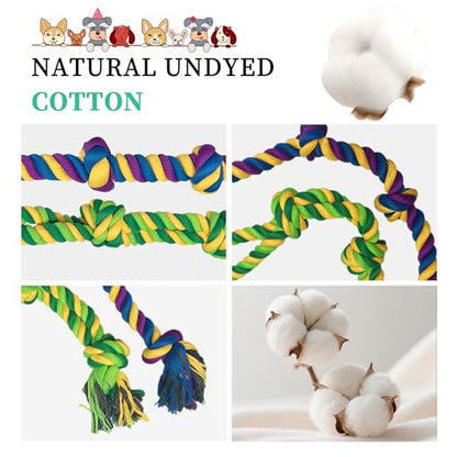 Dog Rope Toys for Large/Medium Aggressive Chewers, Tough Cotton Chew Toy, Tug of War Dog Pull Rope Teeth Cleaning (2 Pack-26.7Inch) - size: 2 Pack-26.7Inch
