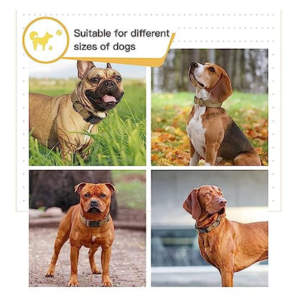HEELE Dog Collar, Reflective Dog Collar, Soft Neoprene Padded Breathable Nylon Pet Collar Adjustable for Small Dogs Puppy, Khaki, XS(7.87-11.81") - color: Khaki, size: X-Small (7.87-11.81")