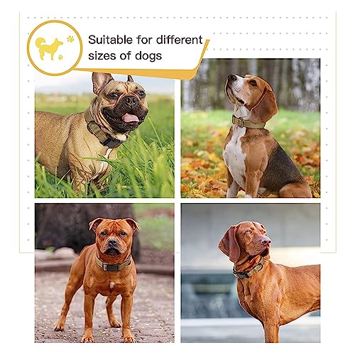 HEELE Dog Collar, Reflective Dog Collar, Soft Neoprene Padded Breathable Nylon Pet Collar Adjustable for Small Dogs, Khaki, S(10.23-14.96") - color: Khaki, size: Small (10.23-14.96")