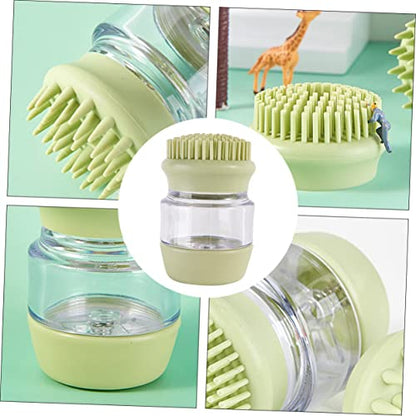 Yardwe Pet Shower Brush Silicone Shampoo Dispenser Scrubber for Dogs and Cats Dual Cleaning Modes Ergonomic Design for Easy Pet Bathing and Massaging