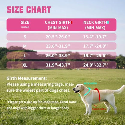 AUROTH Dog Harness and Leash Set, Soft Padded Service Dog Vest with 5.25FT Dog Leash, No Choke, Easy On Pet Vest, Adjustable Reflective No Pull Dog Harness for Large Dogs, Easy Walking and Training - color: Pink Camo, size: Large
