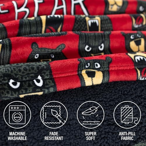 LazyOne Oversized Kid Blanket Hoodie, Oversized Hoodies for Girls and Boys, Wearable Blankets - color: Don't Wake the Bear Kid Blanket Hoodie