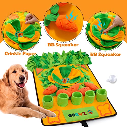 Pet Snuffle Mat for Dogs Sniff Mat Nosework Feeding Mat Slow Feeder Interactive Dog Puzzle Toys for Training and Stress Relief Encourages Natural Foraging Skills (31''x19'') - size: 31''x19''