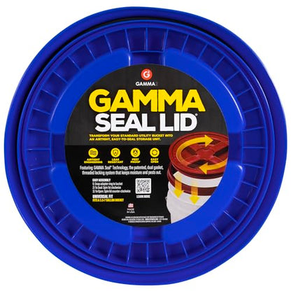 Gamma2 Gamma Seal Lid – Turn your standard utility bucket into an airtight storage container – Fits a 3.5 to 7 Gallon Bucket - Blue, Made in USA - color: Blue, size: Fits 3.5, 5, 6, & 7 Gallon Buckets