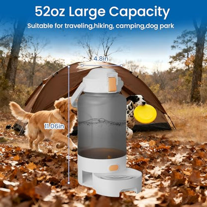 52oz Portable Dog Water Bottle, Dog Travel Water Bottle for Camping Hiking Outdoor Walking (White) - color: White