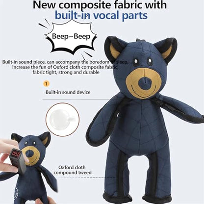 Unbreaka Bear Dog Unbreakable Teddy Extreme Bear 2.0 Dogs Toys Aggressive Chewers Indestructible Stuffed Plush Dog Squeaky Toy Keep Them Busy Durable Tough Heavy Duty Chewer Dog Toy Large Breed (2PC) - color: 2PC
