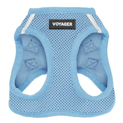 Best Pet Supplies Voyager Step-in Air Harness - All Weather Mesh, Reflective, No Pull Harness for Dogs, Cats - Secure with Hook & Loop Fastener, Buckle, Double D-Rings - Baby Blue, L - color: Harness (Baby Blue), size: L (Chest: 18 - 20.5")