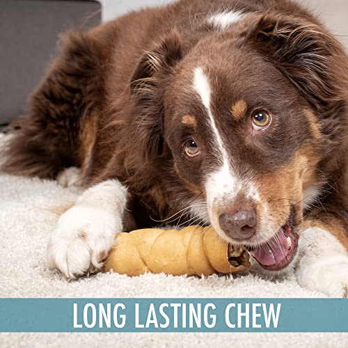 Wild Eats Water Buffalo Retriever Style Cheek Roll Dog Chews - 5 Pack (Long Lasting Chews, Treats, Bones for Aggressive Chewers & Large Dogs) Great Substitute Pig Ears Dogs