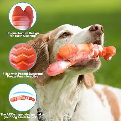 NEZIN Dog Chew Toys, Indestructible Dog Toys for Aggressive Chewers, Tough Dog Toys, Durable Dog Chew Toys for Large Medium Breed, Interactive Dog Toys with Real Beef Flavor (Mix 3 Pack) - color: MIX 3 PACK