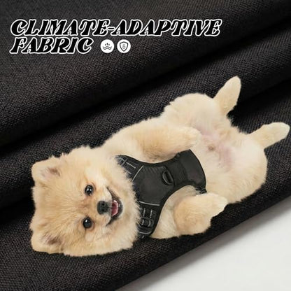 Funfox No Pull Dog Harness, Adjustable Pet Vest with Control Handle & Front Clip, Reflective Design for Small Medium Large XL Dogs, Black L - color: Black, size: L