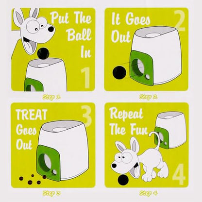 Dog Tennis Ball Treat Toy, Interactive Food Reward Ball for Dogs, Non-Toxic Self-Play Chew Toy for Boredom Relief, Teething & Mental Enrichment