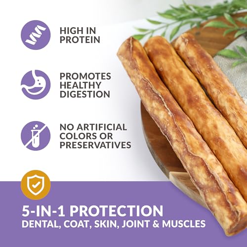 Wild Eats Collagen Chews - Stick Dog Treat for Medium & Large Dogs (10" 3ct, Real Duck) - Long Lasting, Rawhide Free, Low Fat, Grain Free Retriever Rolls - size: 11 Ounce (Pack of 3)