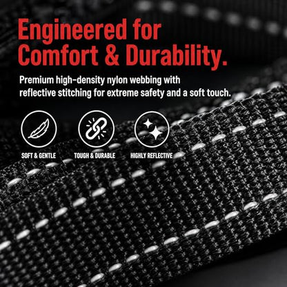 2-Pack Reflective Retractable Pet Seat Belt – Nylon Dog Tether, Adjustable Strap, Attaches to Headrest or Seat Belt – Safe for Small to Large Dogs, Fits Sedans, Trucks, SUVs (Black + Sky Blue) - color: Black + Sky Blue