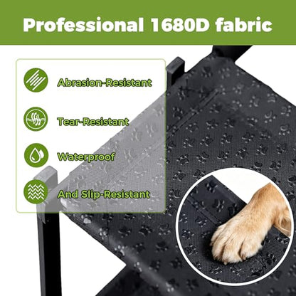 Dog Ramps for Cars, Portable Folding Dog Stairs for Cars, SUV, Trucks, Reinforced Pet Steps Supports Up to 200 lb, 5 Steps