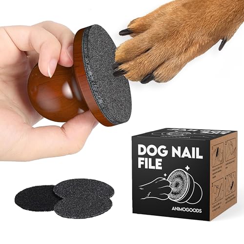 Dog Nail File, Cat Nail File, Dog Nail File Board - Stress-Free Nail Filing for Dogs, Nail File for Dogs, Dog Scratch Pad for Nails, Handle Made from 100% Real Wood - color: Brown