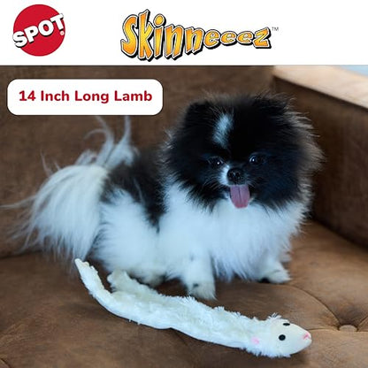 SPOT Skinneeez Crinklers Lamb - Stuffing-Free Dog Toy with Crinkle & Squeaker Sounds, Durable for Moderate Chewers, Tug Toy for Small Dogs & Puppies, 14in - style: Small Lamb