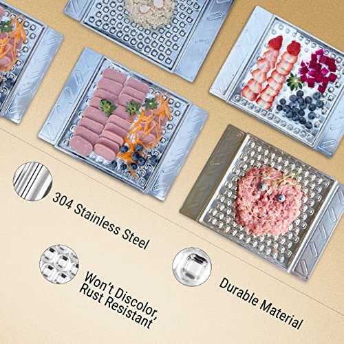 PEGGY11 304 Stainless Steel Lick Mat for Dogs & Cats, 1 Pack | Whisker friendly, Slow feeder, Durable, Strong suction cups, Nonslip, Dishwasher safe - color: Stainless Steel (Single)