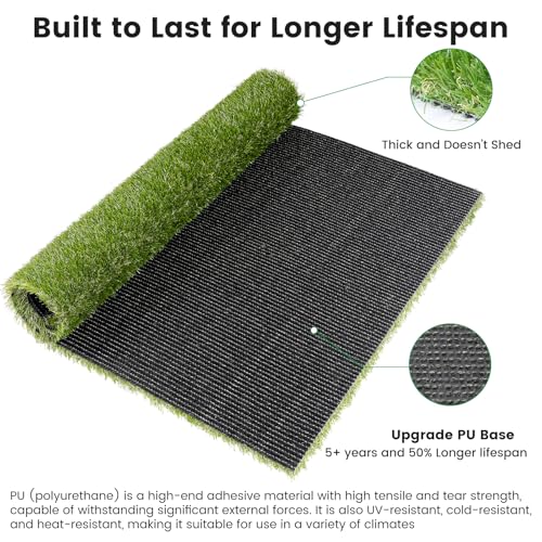 48" x 32" Fake Grass Mat for Dogs, Premium Washable Artificial Turf Grass Rug for Patio Lawn Balcony Door Dog Pet Pee Potty Training - size: 48"L x 32"W