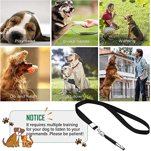 Dog Whistle to Stop Barking, Adjustable Pitch Ultrasonic Silent Dog Whistle, Professional Dog Training Whistle for Recall & Obedience, with Lanyard