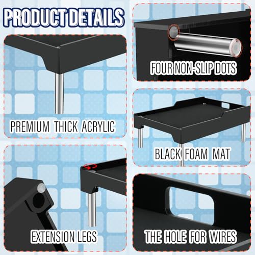 Beautyflier Raised Dog Feeder Stand Elevated Holder for Automatic Cat & Dog Feeders Pet Water Bowl Dispenser Stand Adjustable Fits Small Jugs Holds 5KG, Black (Holder ONLY) - color: Black