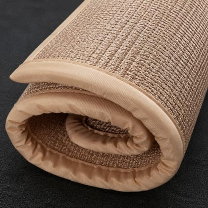 for Canine for Travel, Portable Dog Settle Mat, 70x55cm Brown Textile, Washable Resistant Non-Slip Dog Crate Mat