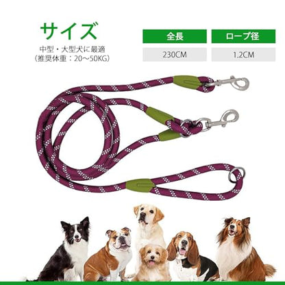 Hands Free Dog Leash Crossbody Dog Running Leash Handsfree Pet Rope for Hiking Training Heavy Duty Reflective Pet Walking Belt (Purple) - color: Purple