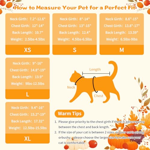 2 Packs Knitted Cat Sweater Thanksgiving Turtleneck Turkey Sweater Pet Cat Sweaters for Cats Warm Pullover Small Dog Puppy Knitwear - size: X-Large (Pack of 2)