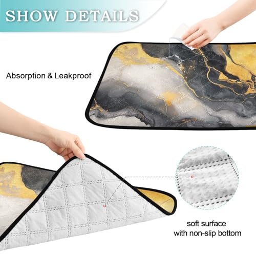 Qilmy Marble Pet Mat, Waterproof Reusable Dog Training Pad Anti-Slip Pet Creat Pad for Small Medium Large Dogs and Cats - size: Medium+Large