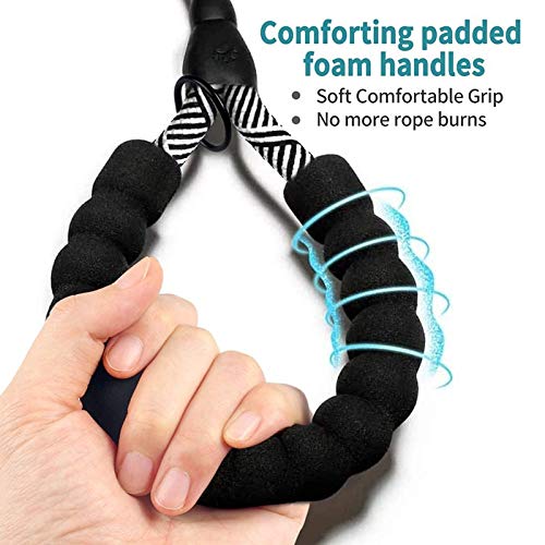Heavy Duty Dog Leash Rope Comfortable Padded Handle Reflective Pet Leashes For Medium Large Dogs Walking Training Hiking White