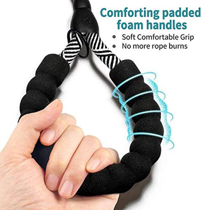 Heavy Duty Dog Leash Rope Comfortable Padded Handle Reflective Pet Leashes For Medium Large Dogs Walking Training Hiking White