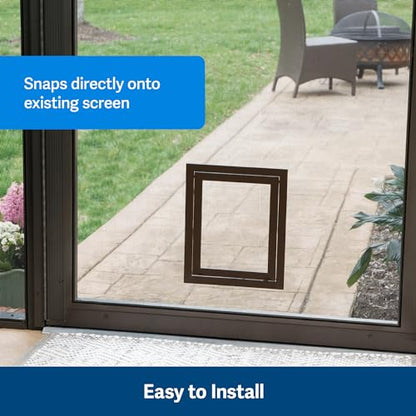 PetSafe Pet Entry for Screen Doors, Windows, and Porches - Size Small for Dogs and Cats up to 30 lb Easy Access Brown(Pack of 6) - size: Small (Pack of 6)