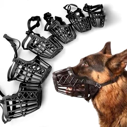 7Pcs Dog Muzzles Anti Biting Adjustable Plastic Breathable Basket Muzzle Different Sizes for Small, Medium, Large & Extra Dogs