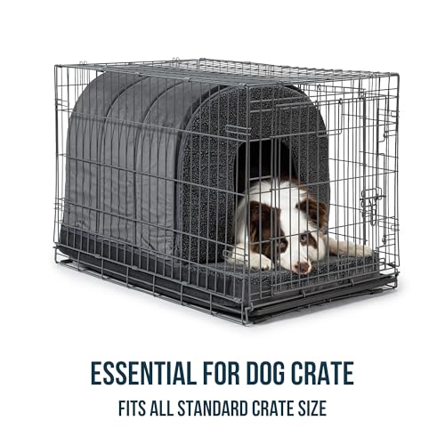 PELZIN Orthopedic Dog Bed House - Indoor Dog Tent with Washable Removable Cover - Pet Bed with Cover Cave - Nonskid Bottom, Ideal for Extra Large Breeds & Fits 42-Inch Crate - 41"x27", Charcoal - size: 41"L x 27"W x 28"Th