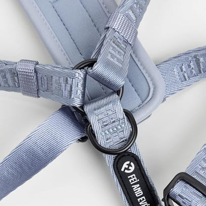 Fei & Eve Moxie Dog Harness for Small & Medium Dogs, Dusk Blue, XS | Lightweight Design, 3-Point No-Pull Control, Quick Release Metal Buckle - color: Dusk Blue, size: XS