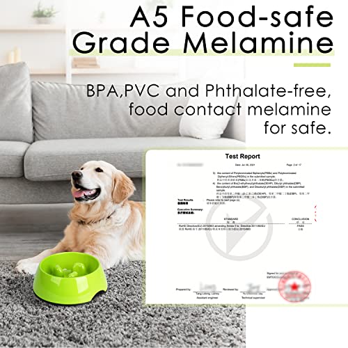 Super Design Slow Feeder Dog Bowl, 1 Cup, Non-Slip, Heat-Resistant, Sturdy, Dishwasher Safe, Suitable for Large Dogs - color: Green, size: M