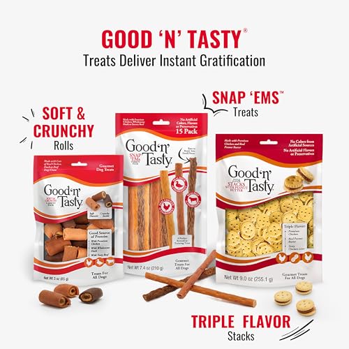 Good ‘n’ Tasty Kabob Bites, 12 oz, Treats For Dogs, Made with Real Chicken - size: 12 Ounce (Pack of 1), style: Kabob Bites
