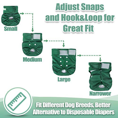 wegreeco Washable Female Dog Diapers (Pack of 3) - color: Burgundy, Black, Jade, size: Small