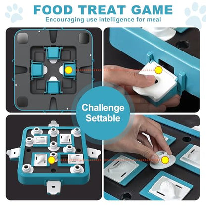 Aluckmao Dog Puzzle Toy Large Size - Adjustable Levels Food & Treat Game | Beginner to Advanced Difficulty for All Breeds, Brain Stimulation, Mental Enrichment, Interactive Feeding, Green