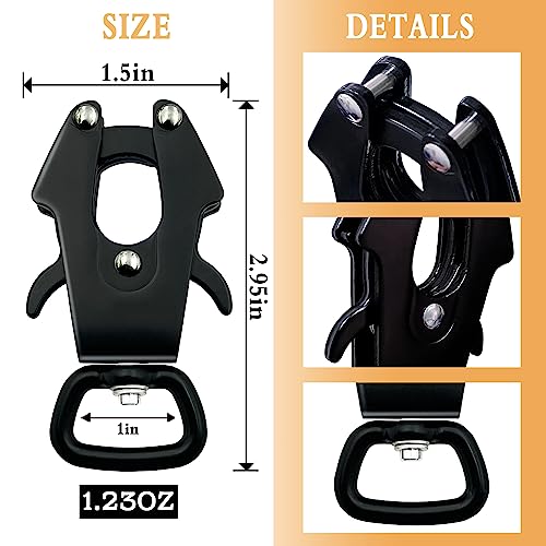 2 Pcs Frog Clip Dog Leash Clasp 360 Degree Swivel Clip Heavy Duty Quick Release and Locking Dog Leash Buckle for Linking Pet Collar (Small (Square x 2)) - size: Small (square x 2)
